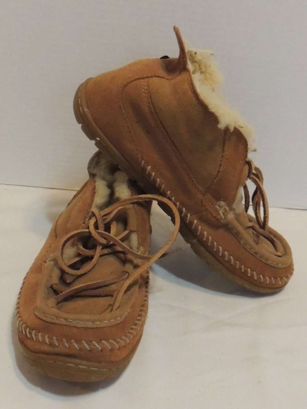 LL Bean Shoes Woman Size 9 Brown Tan Faux Fur Lining Outdoor Travel Shoes